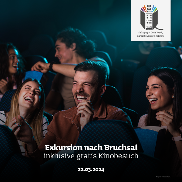 Exkursion nach Bruchsal inklusive gratis Kinobesuch am 22.03.2024