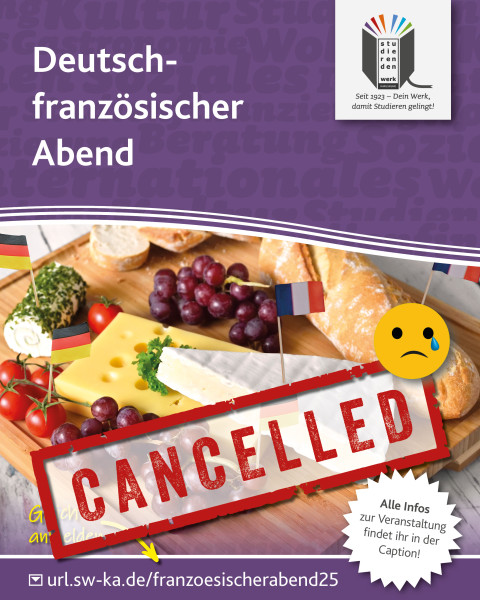 Abgesagt / Cancelled: Deutsch-französischer Abend - 21. Januar 2026