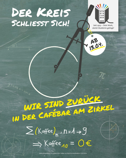 Wir sind zurück in der Cafébar am Zirkel!