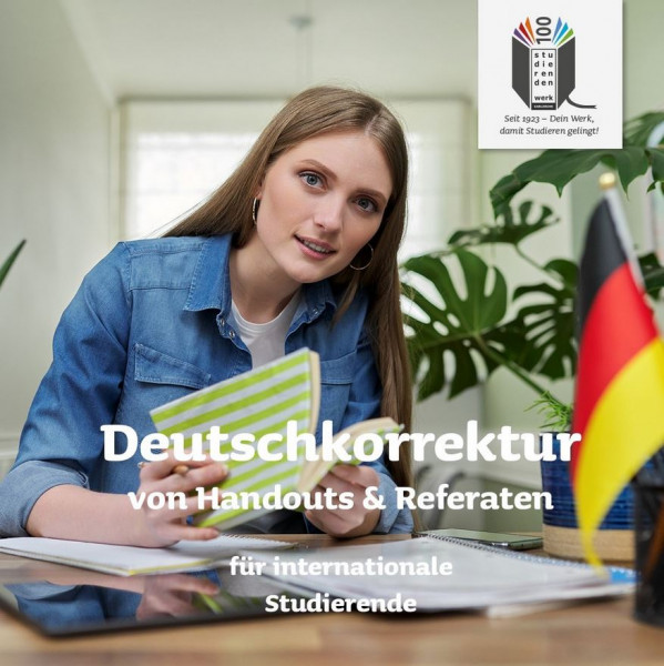 We offer free German corrections for your presentations or handouts through our beratungsWERK.