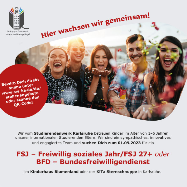 FSJ – Freiwillig soziales Jahr/FSJ 27+ oder BFD – Bundesfreiwilligendienst