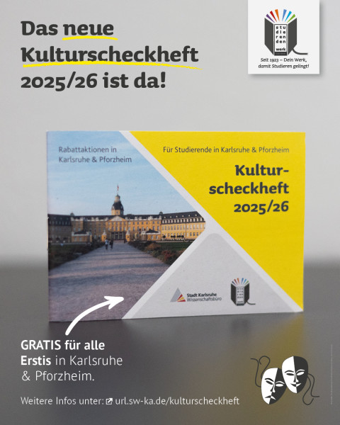 Erstis aufgepasst: Das neue Kulturscheckheft 2025/26 ist da!