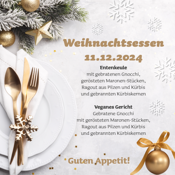 Christmas dinner in the canteen on 11.12.2024