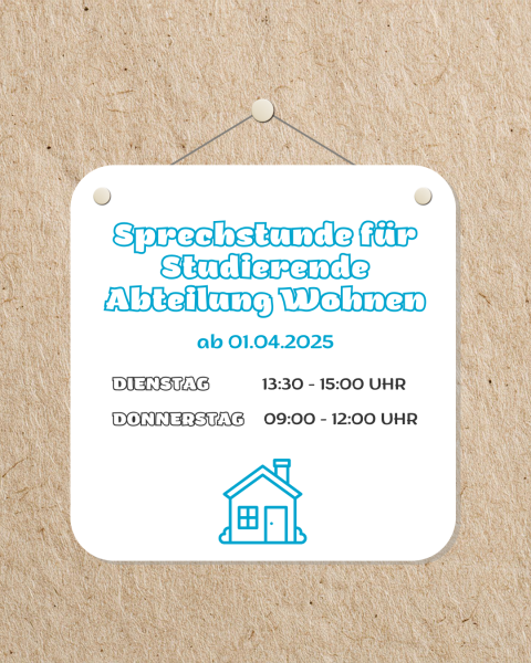From 01.04.2025: Consultation hours for the housing department
