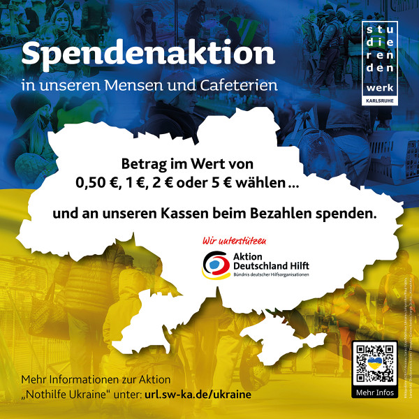 Spendenaktion Ukraine in unseren Mensen und Cafeterien