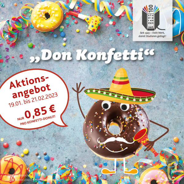 "Don Konfetti" – Aktionsangebot in unseren Cafeterien