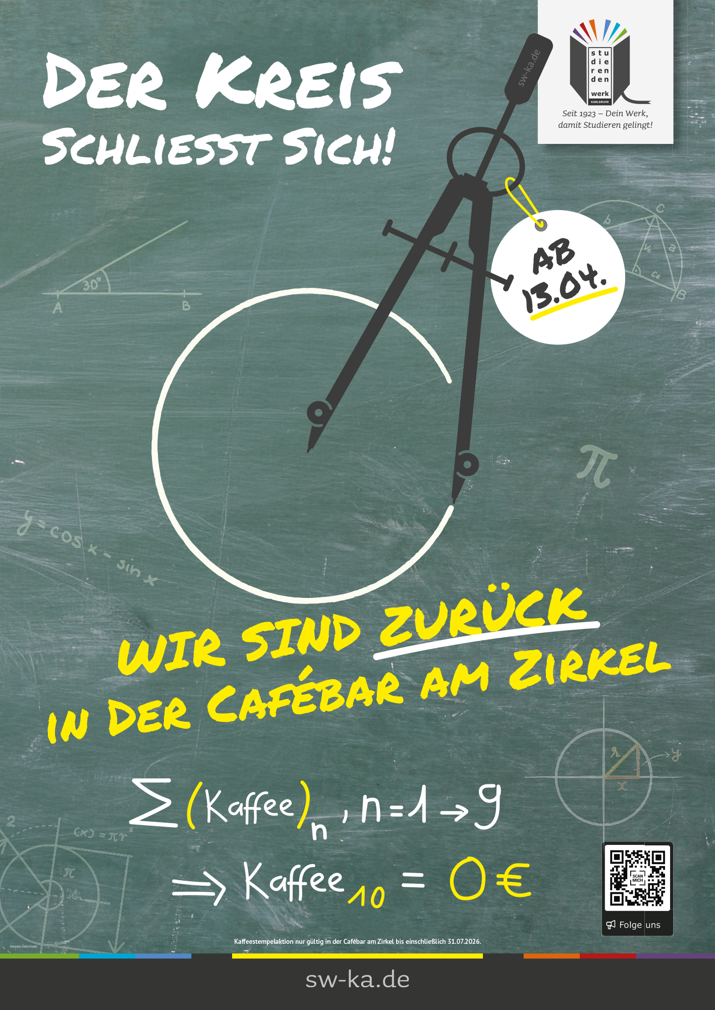 Poster for the opening of the Cafébar am Zirkel Poster for the opening of the Cafébar am Zirkel